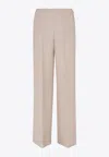 Fendi Ff Diagonal 3d Wool Trouser In Neutral