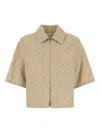 Fendi Ff Chambray Jacket In Neutral
