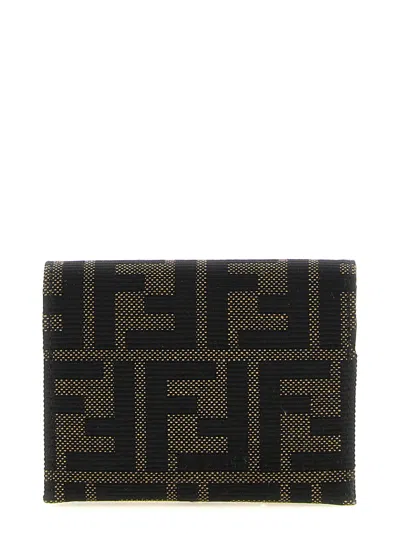 Fendi Ff Zucca Jacquard Card Case In Black