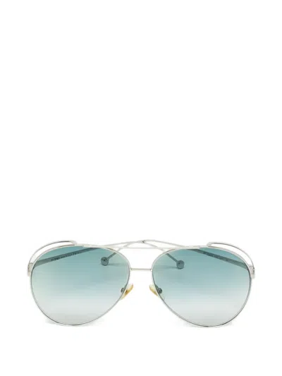 Pre-owned Fendi Ff0286/s Gradient-lens Sunglasses In Silver