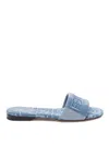 Fendi Logo-embroidered Slides In White