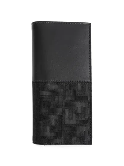 Fendi Ff-jacquard Continental Wallet In Black