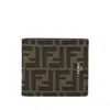 Fendi Ff-jacquard Leather Wallet In Multi