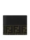Fendi Ff-jacquard Wallet In Black