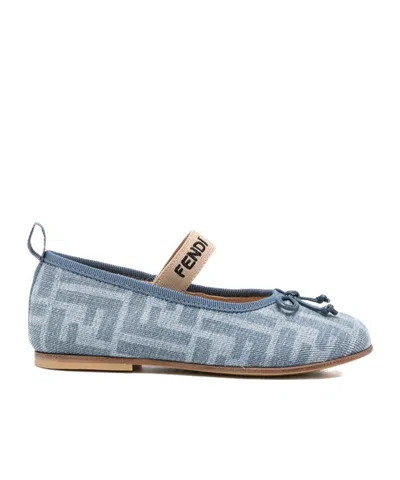 FENDI FF-LOGO BALLET FLATS