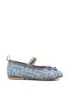 Fendi Ff-logo Ballet Flats In Multi