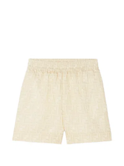 Fendi Kids Ff Logo Printed Bermuda Shorts In Pink