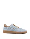 Fendi Ff-monogram Denim Sneakers In Multi