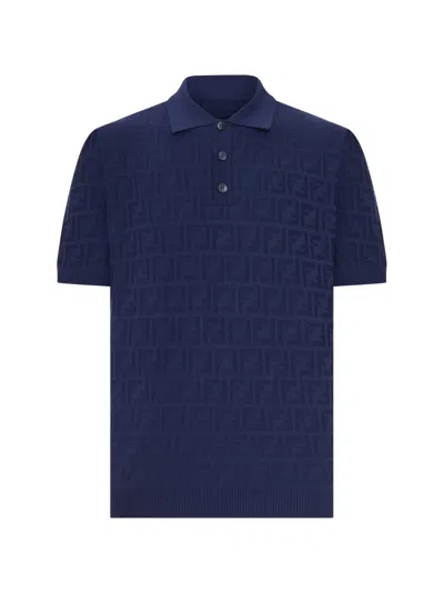 Fendi Ff-motif Polo Shirt In Multi