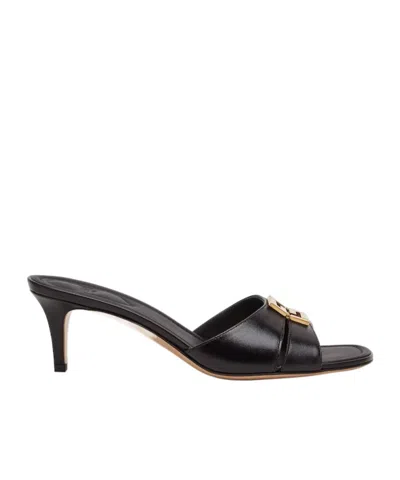 FENDI FENDI FFOLD LOGO PLAQUE SANDALS