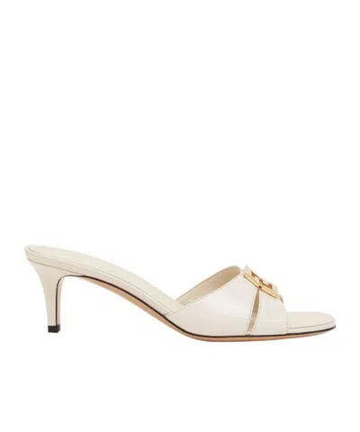 FENDI FENDI FFOLD LOGO PLAQUE SANDALS
