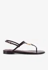 Fendi Ffold Ayers Flat Thong Sandals In Multi