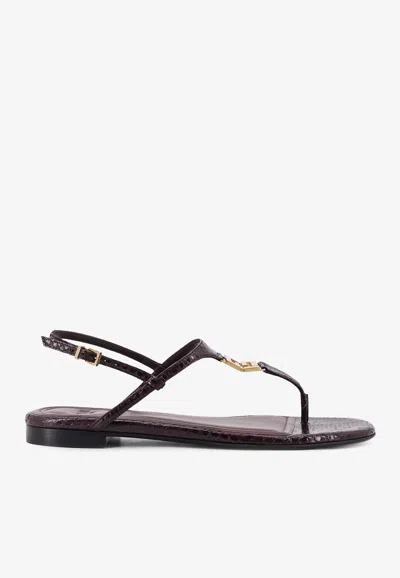 Fendi Ffold Ayers Flat Thong Sandals In Multi