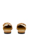 Fendi Ffold Flat Pumps In Brown