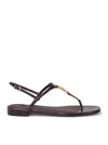 Fendi Brown Minimalist Sandals In Black