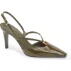Fendi Ffold Genuine Eel Pump In Green