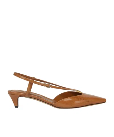 Fendi Ffold High-heeled Sandals In Beige
