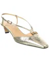 Fendi Fold Metallic 4g Ankle-strap Pumps In Multi