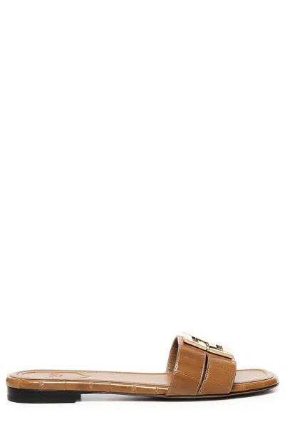 Fendi Ffold Slides In Beige