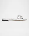 Fendi Ffold Metallic Leather Sandals In F0qw0 Argento