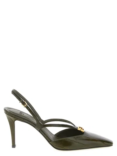FENDI FENDI FFOLD PUMPS GREEN