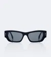 Fendi Ffold Rectangular Sunglasses In Black
