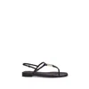 Fendi Brown Minimalist Sandals In Black