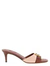 Fendi Pink And Brown Ayers Medium-heeled Sandals