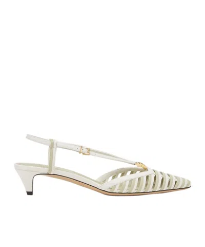 FENDI FENDI FFOLD LOW-HEELED SLINGBACK PUMPS