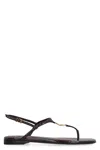 Fendi Ffoldo Python Leather Sandals With Adjustable Ankle Strap In Animal Print