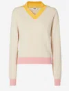 Fendi Ff-pattern Colour-block Sweater In Neutral