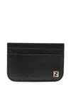 Fendi Ff-plaque Wallet In Black