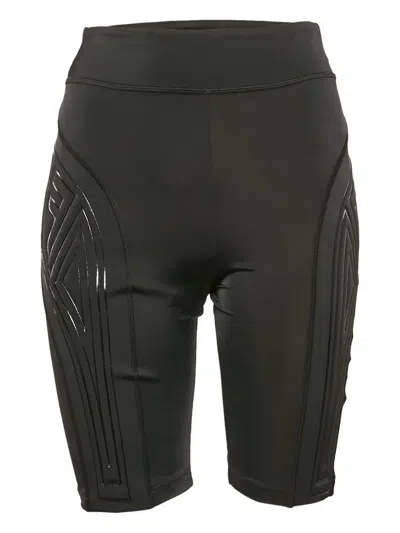 Pre-owned Fendi Ffreedom Logo-pattern Cycling Shorts In Black