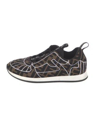 Pre-owned Fendi Ffreedom Sneakers In Brown