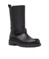 Fendi Black Leather Boots In Black