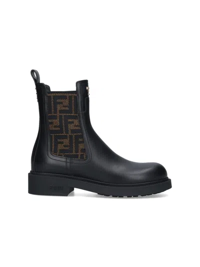 Fendi Filo Chelsea Boots In Animal Print