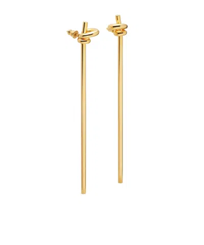 Fendi Filo Drop Earrings In Yellow