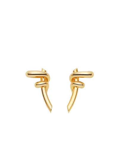 Fendi Filo Drop Earrings In Yellow