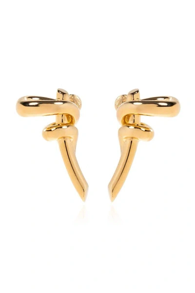 Fendi Filo Earrings In Gold