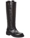 Fendi Filo Ff Leather Knee-high Boot In Multi