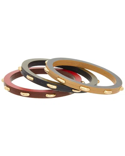 Fendi Filo Leather Bracelet Set