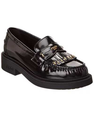 Fendi Dnu Inv  Filo Leather Loafer