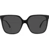 Fendi The  Fine 59mm Geometric Sunglasses In Black