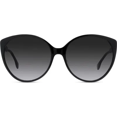 Fendi ' Fine 59mm Round Sunglasses In Black