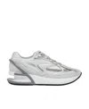 Fendi First 1 Leather-paneling Low-top Sneakers In Gray