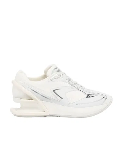 Fendi First 1 Panelled Sneakers In White
