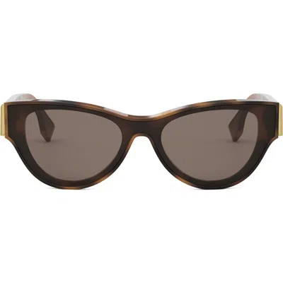 Fendi ' First 53mm Cat Eye Sunglasses In Brown