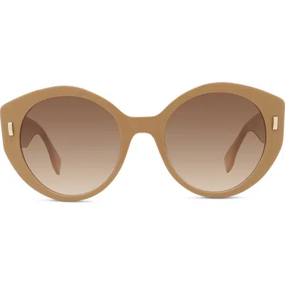 Fendi ' First 53mm Square Sunglasses In Brown