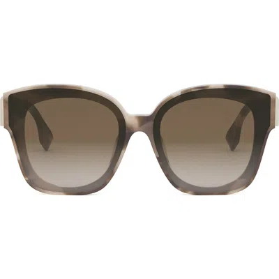 Fendi ' First 63mm Square Sunglasses In Brown