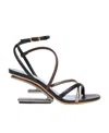 Fendi First 85mm Strappy Sandals In Black